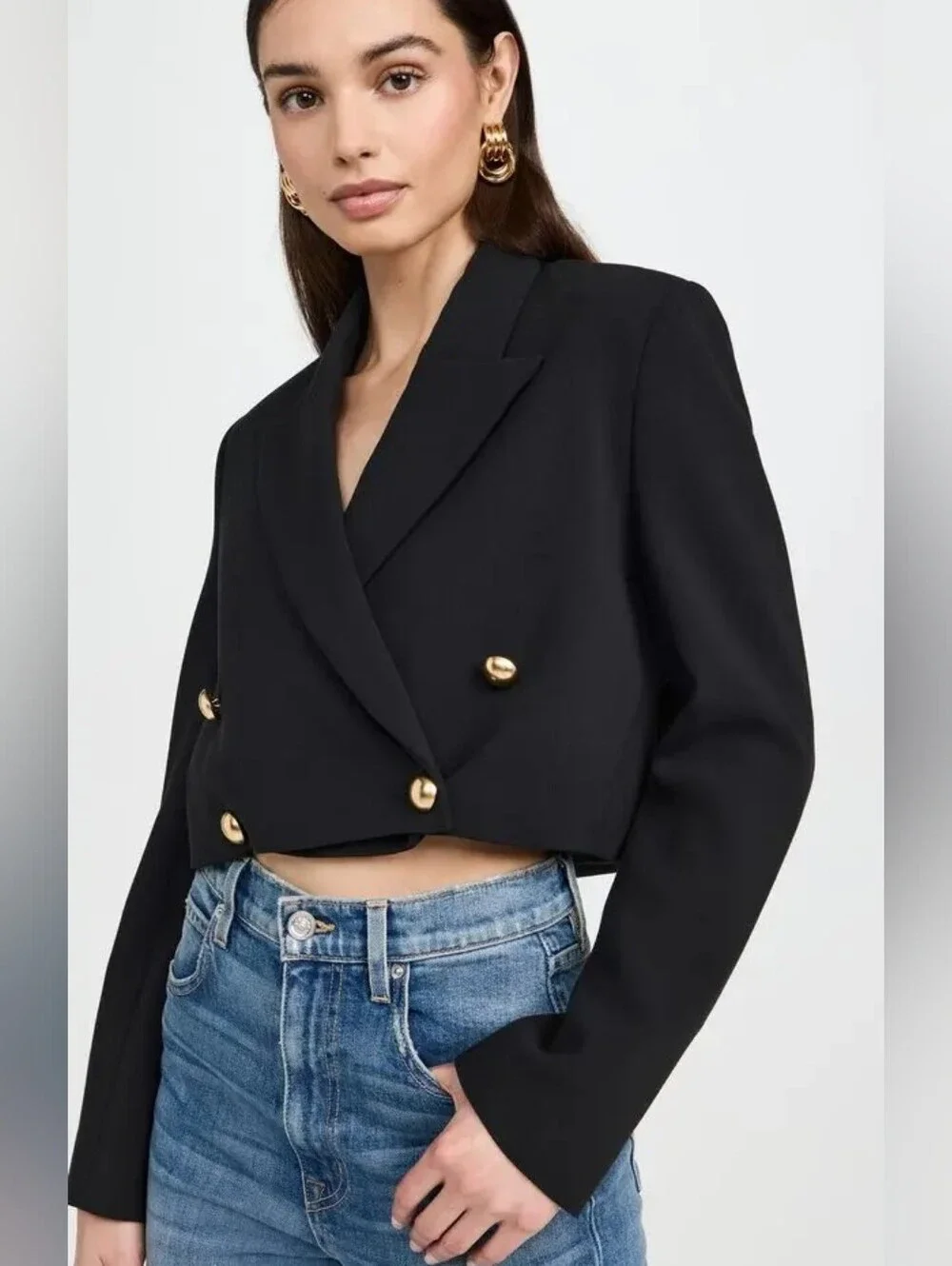 NWT Black Halo Hugo Crop Blazer, Size 2 - Picture 2 of 13